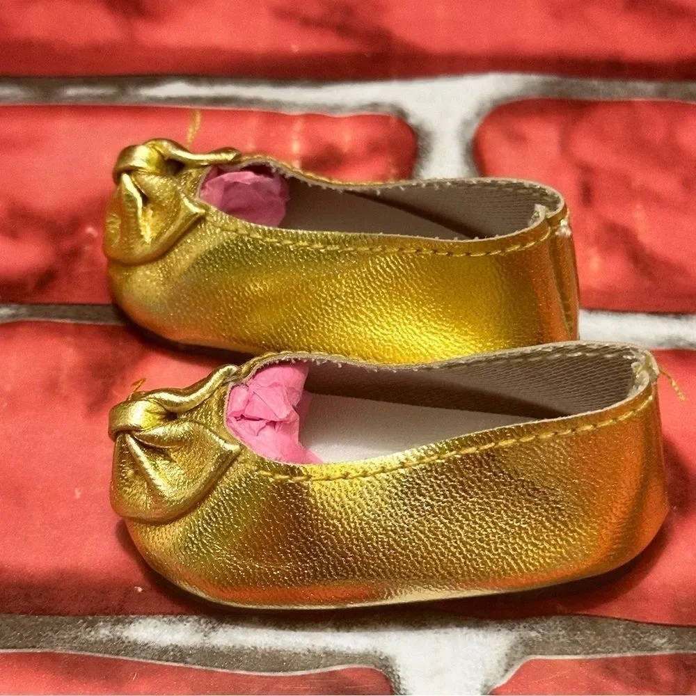 American Girl doll Sophias Collection gold shoes